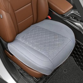 Suninbox Car Seat Cover,Bottom Car Seat Covers,Front Seat Only, Cloth Fabric Wrap Around The Bottom,Breathable Car Seat Protector Fits 95% of Vehicles 1 Piece,Gray