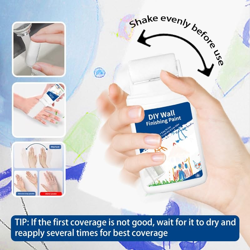 Wall Mending Agent,Roll on Spackle Wall Repair Tool,Portable Drywall Repair