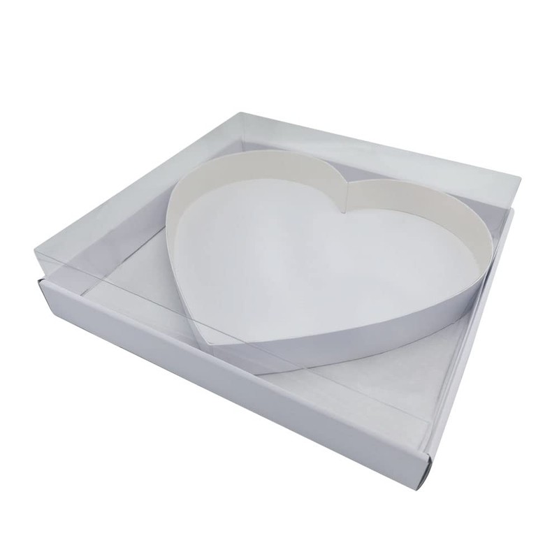 12" Fillable Cardboard Heart Shaped Charcuterie Gift Cupcake Box With