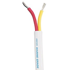 Ancor 126310 Safety Duplex Cable, 12/2 AWG (2 x 3mm2), Round - 100ft, Red/Yellow