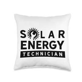 Solar energy technicians solar power solar power Throw Pillow