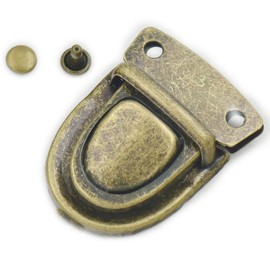 Fujiyuan 10 pcs 30mm x 40mm Closure Catch Tuck Lock for Leather Bag Case Clasp Purse Backpack Bronze