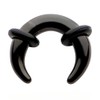 Zaya Body Jewelry Black Septum Pincher Ring Stretching Ear Plugs