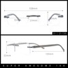 Luxury Light Weight Rimless Spring Hinge Narrow Rectangle Reading Glasses