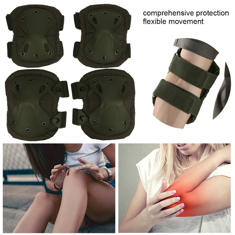 4 Pcs Outdoor Protection Kneepad Elbow Support Cycling Sports Leg