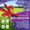 Whirligig Spinner Red Dragon 19" – Mystical Fantasy-Themed Design, Weather-Resistant