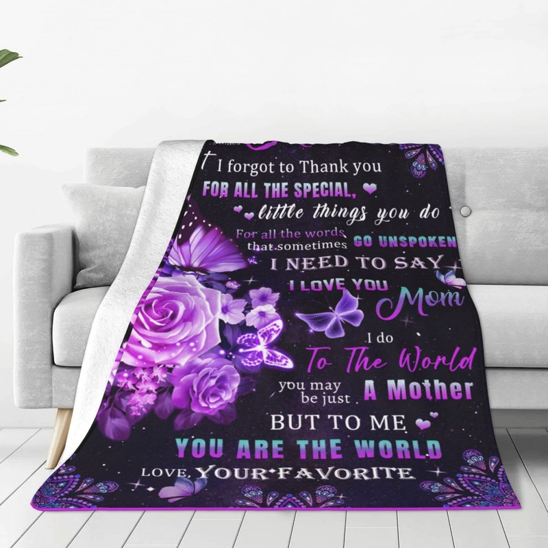 Bomugtee to My Mom from Daughter Son Super Soft Throw