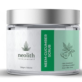 Neolith Neem Cucumber Scrub || Winter Scrub || Exfoliating Face Scrub For Acne Prone Skin, Reduce Blackheads & Whiteheads, Ideal For Dry & Dull Skin, With Almond Oil, Paraben & Sulphate Free -100 gm