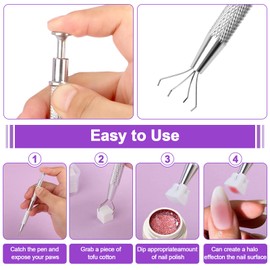 Nail Art Schwämme mit Metallgreifer