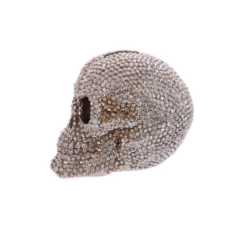 Puckator Tone Skull Money Box, Resin, Silver/Black, 11 x 15.5