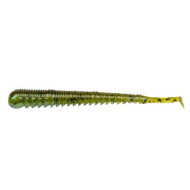 Gene Larew Ned Rig Inch Worm Midwest Finesse Soft-Plastic Bass Bait Fishing Lure, 3.75 Inches, Pack of 7, Minnesota Flash