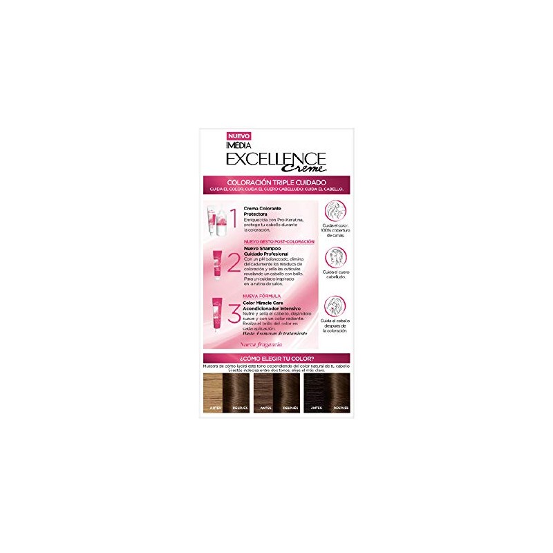 Tinte Capilar Excellence L'Oréal Paris 5 Castaño Claro