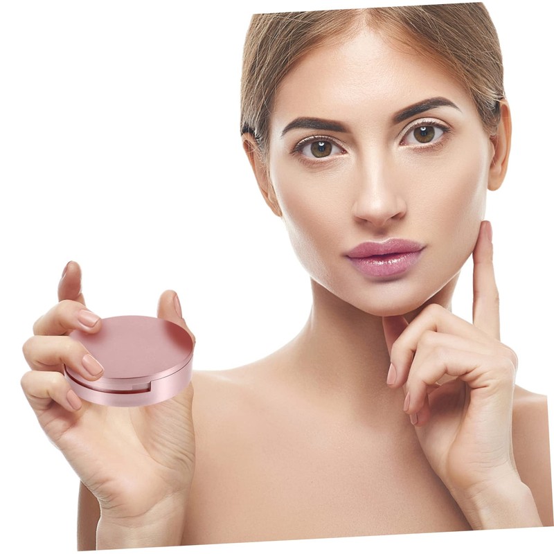 Ipetboom Eyelash Holder Pcs Plastic Eyelash Cases Round Rose Gold