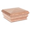 Woodway Pyramid Post Cap, fits 3.5" Post, in Premium Mahogany,