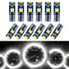 HEVLE 12PCS T5 LED Bulb, led dash light bulbs, 3030