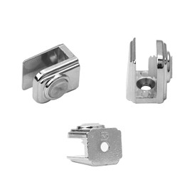 8 x Adjustable Glass Brackets Supports, 5mm -8mm Glass Shelf Clamp Bracket with Wall Mount Screws for Kitchen Cupboard Bathroom Glass Shelf Fixings, Chrome