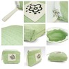 Floral Pattern Pouch, Waffle with Zipper, Cosmetics, Toiletries, Travel, Business