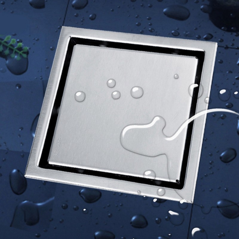 Home Stainless Steel Square Shape Antiodor Bathroom Floor Drain Waste