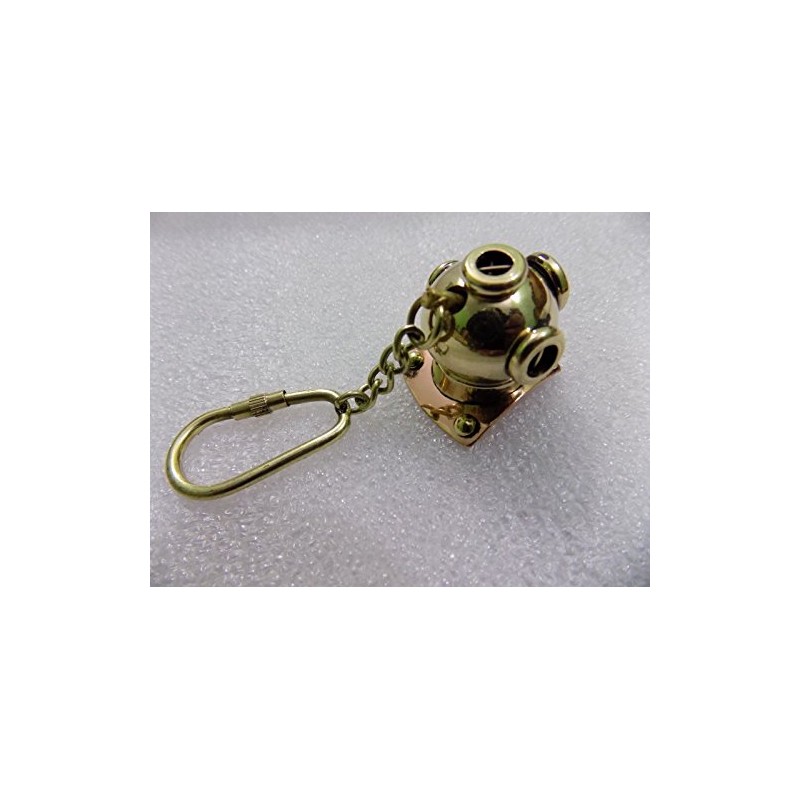 Ares India Brass Diving Divers Helmet Keychain Nautical Maritime Yatching