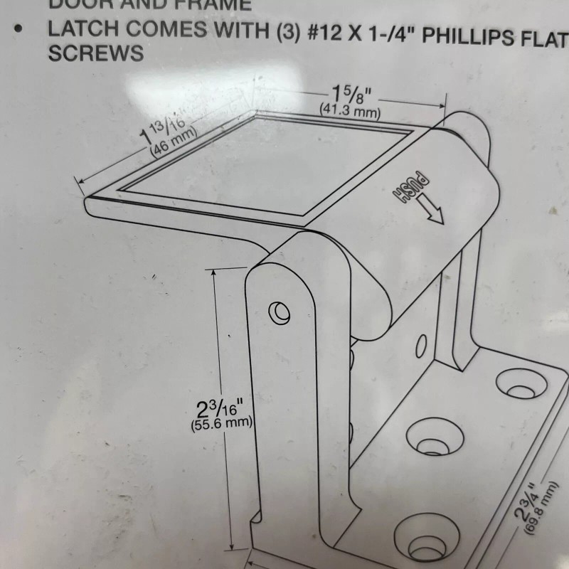 Universal Hardware Security Door Guard Satin Chrome