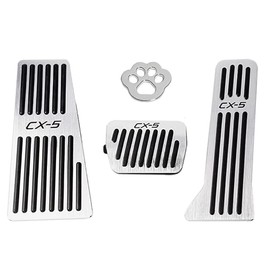 FUTWOD Mazda CX5 Aluminum Pedal Pedal Cover MAZDA CX-5 KE KF Pedal Accessories Customer Parts Sports Anti-Slip Interior Brake Pedal Axle Pedal No Tools Required Accelerator Brake Foot Rest 3 Piece