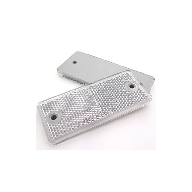 2 x White Reflectors 90 mm x 40 mm –