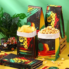Sweetude 100 Pcs Black History Month Paper Bags Bulk Black History Month Bags Gift Black History Treat Bags Wrap Bags Goodei Bags for Black History Month Party Favors Supplies