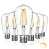 CRIRY E26 LED Bulb 60 Watt Equivalent, 6W, Dimmable Edison