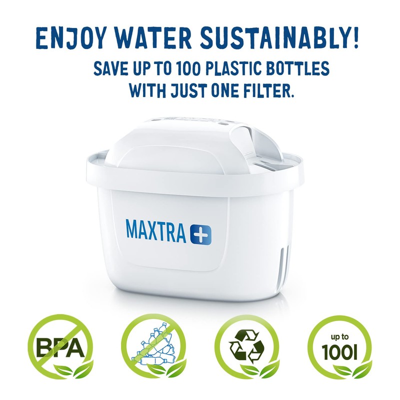 BRITA MAXTRA+ replacement water filter cartridges, compatible with all BRITA
