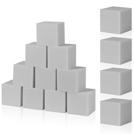 100PCS 3 Inch Soft Foam Blocks - Educational Toys for Toddlers, Colorful Stacking & Sorting Cubes, Building Blocks for Preschool Classrooms, Daycare Sensory Play (Light Grey)