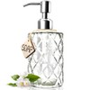 JASAI Diamond Design 12 Oz Glass Soap Dispenser, Kitchen soap