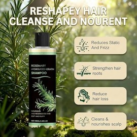 Champú De Romero Para El Crecimiento Del Cabello, 100ml Champú Orgánico De Romero Para La Caída Del Cabello, Fortalecedor Y Nutritivo Con Queratina Hidrolizada Para Hombres Y Mujeres