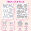 WEDAMOO 20 Pcs Butterfly/Round Anti-Collision Stickers, Rainbow Prism Window Stickers,