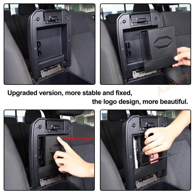 Upgrade Armrest Hidden Storage Box Compatible with Toyota Tacoma 2016-2023