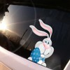 Dreothy Easter Day Rabbit Peeking Vinyl Stickers Waterproof Wall Art
