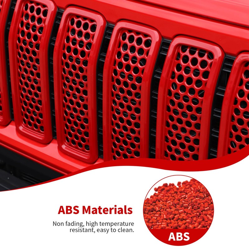 JeCar Mesh Grille Inserts/Headlight Trim Covers Front Light Bezels Decoration