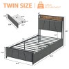 Jojoka Twin Full Queen Size Upholstered Platform Bed Frame with
