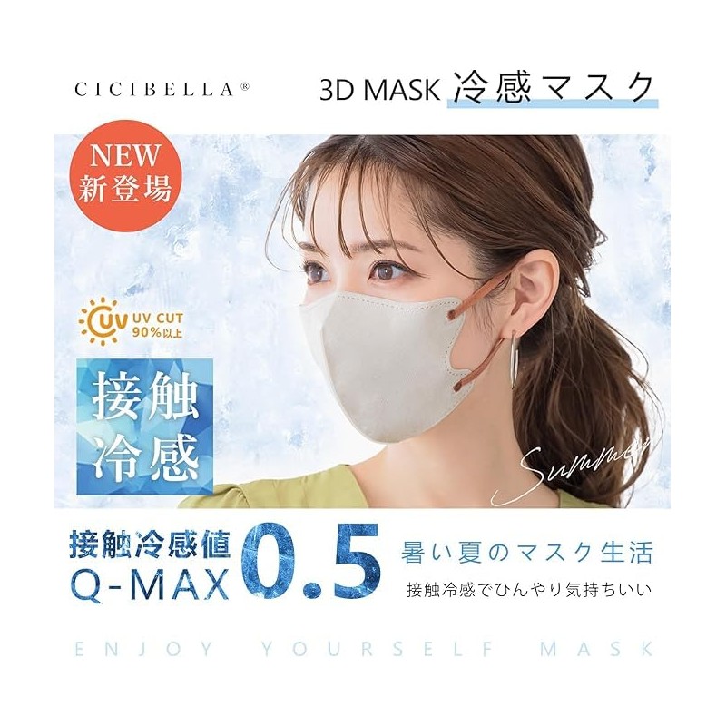 [ｌｉｂｅｒ] 2025春夏向け シシベラマスク バイカラー マスク 冷感 マスク 不織布 立体マスク 花粉対策