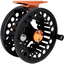 Maxcatch ECO Large Arbor Fly Fishing Reel (3/4wt 5/6wt 7/8wt) and Pre-Loaded Fly Reel with Line Combo (ECO Fly Reel Black, 2/3 Weight)