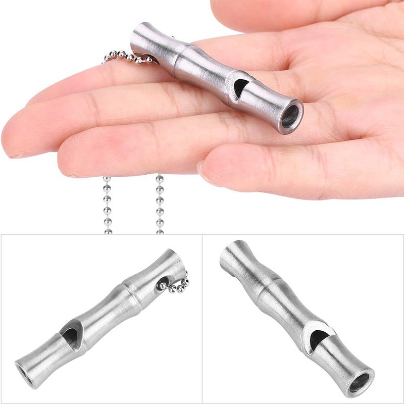 Ejoyous Stainless Steel Whistle, Whistle Signal Whistle with Collar Dog