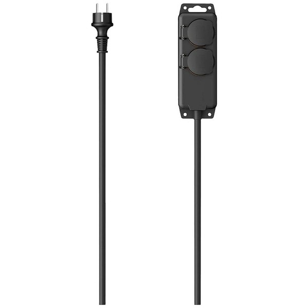 Hama Socket Strip, 2-Way, for Outdoor Use, 2 m (IP44,