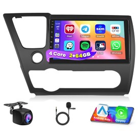 Inefala 2+64G Screen for Honda Civic 2013-2017 CarPlay Stereo Android 13 Car Radio 9 Inch Touchscreen Android Auto Backup Camera GPS FM RDS DSP 26UI