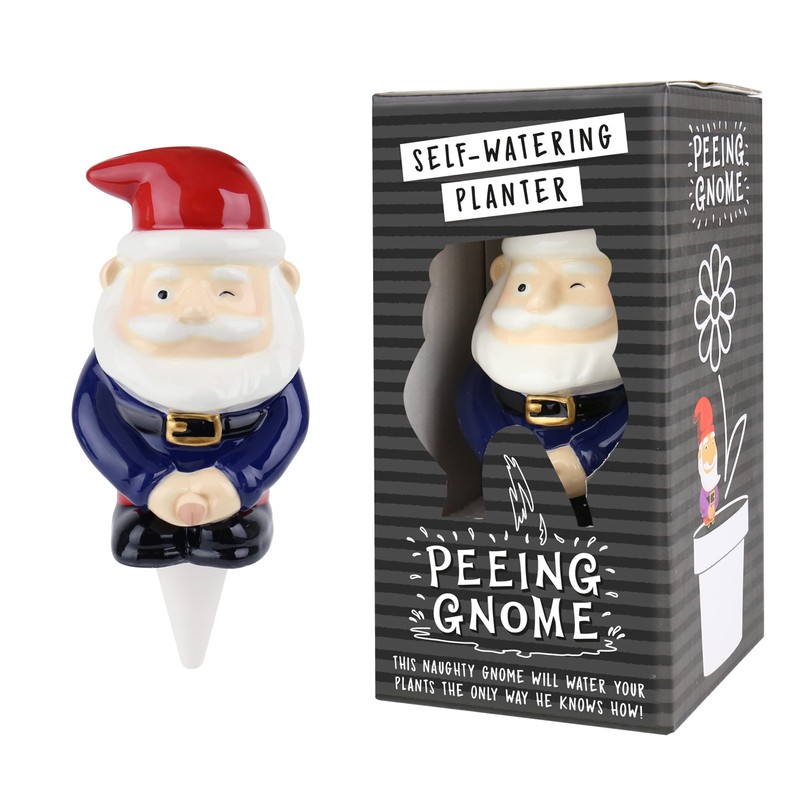 Gift Republic SINGLE UNIT - Peeing Gnome - Self Watering
