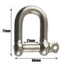 4 Pack 12mm Galvanised Steel D Shackle Dee Link Chandlery