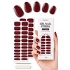 Gel Nail Strips for Women, 44Pcs, Pre-Cured, No UV Light,