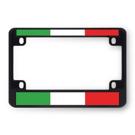 Sign Destination Metal Bike License Plate Frame Italy A Motorcycle Tag Holder Black 4 Holes One Frame