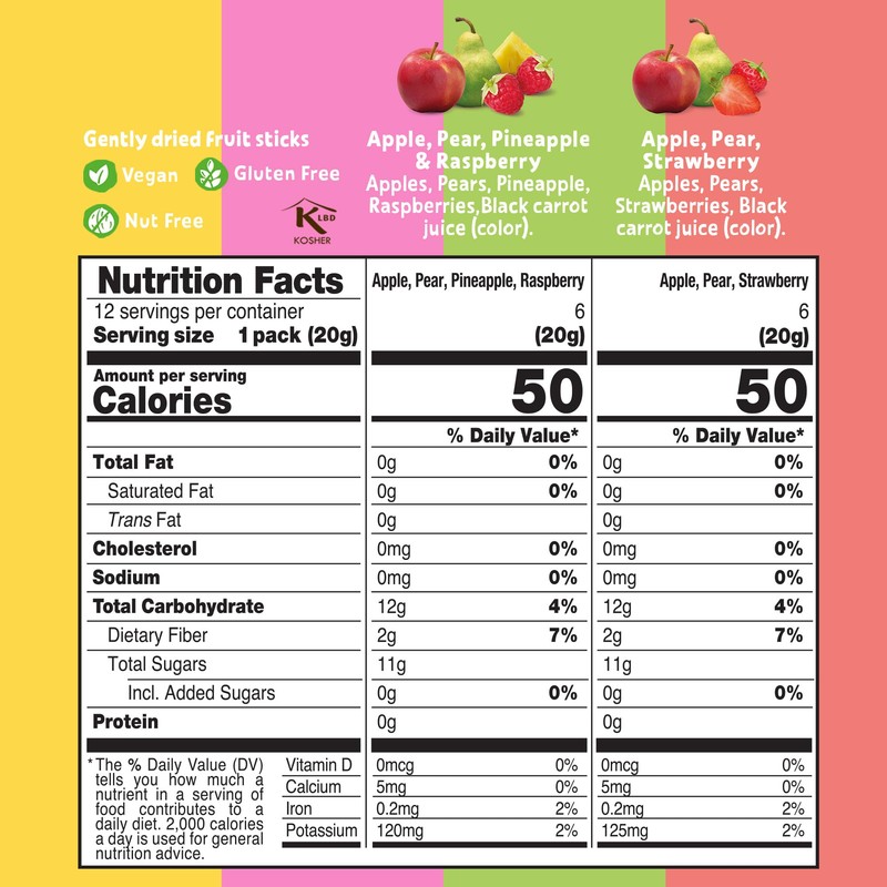 BEAR Real Fruit Snack Splits - Gluten Free, Vegan, and