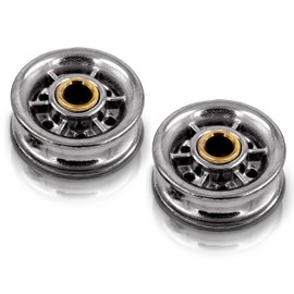 PROTECH Set of 2 Rope Pulleys 50 mm Wire Rope Roll Steel Cable Block Cable Pulley Stainless Steel Pulley
