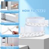 Window Sealing Strip,Self Adhesive Weather Stripping,5M/16ft Silicone Feet Silicone Seal