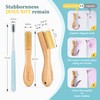BFWood Laundry Stain Brush, Natural Soft Boar Bristles, Removes Tough